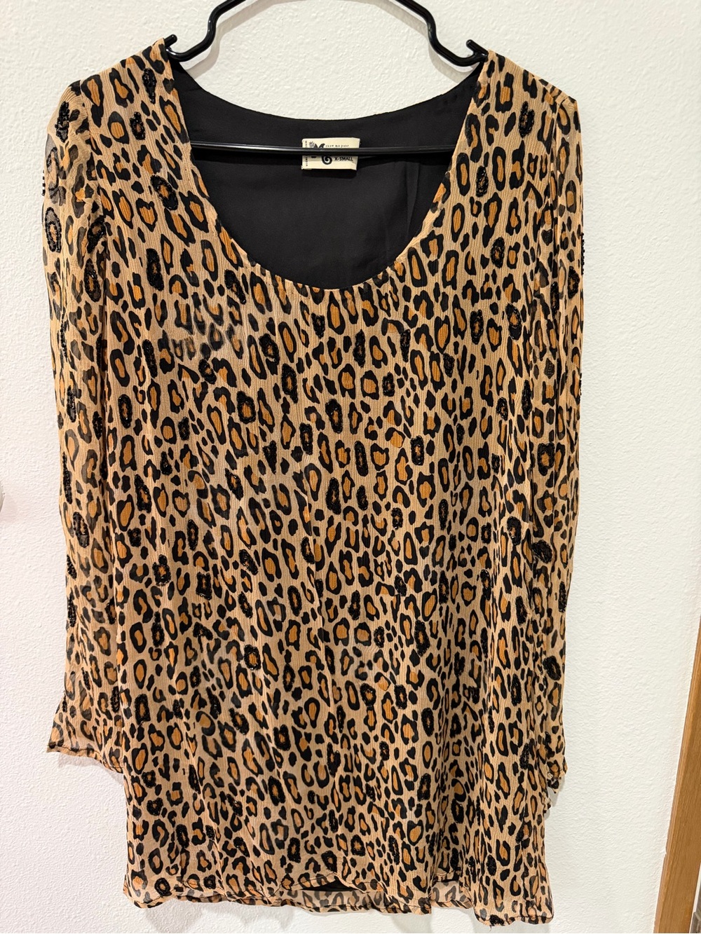 Show Me Your MuMu Leopard Scoop Neck Tunic in Tan and Black